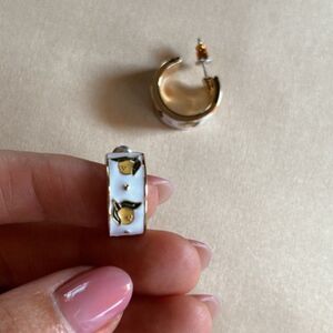 lemon hoop earrings A524